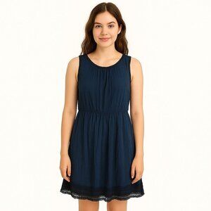Anthropologie Moulinette Soeurs Dress Small Blue Mesh Sleeveless Party Event